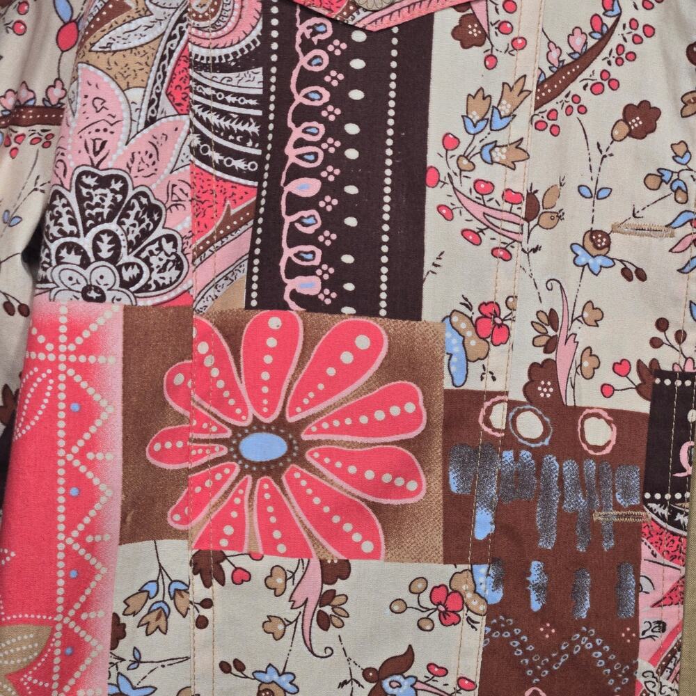 Anne Carson Patchwork Shacket. Large - Picture 10 of 10